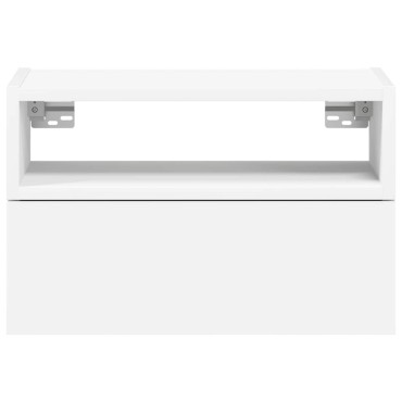 vidaXL Κομοδίνα Επιτοίχια 2 τεμ. Λευκά 45x26x28,5cm