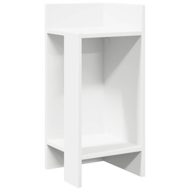 vidaXL Πλαϊνά Τραπεζάκια 2 τεμ. με ράφι Λευκό 25,5x27x60cm