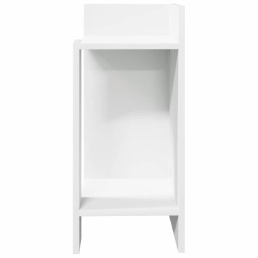 vidaXL Πλαϊνά Τραπεζάκια 2 τεμ. με ράφι Λευκό 25,5x27x60cm