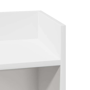 vidaXL Πλαϊνά Τραπεζάκια 2 τεμ. με ράφι Λευκό 25,5x27x60cm
