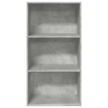 vidaXL Βιβλιοθήκη Γκρι Σκυροδέματος 60x30x114cm Επεξεργ. Ξύλο 1 τεμ.