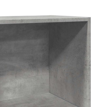 vidaXL Βιβλιοθήκη Γκρι Σκυροδέματος 60x30x114cm Επεξεργ. Ξύλο 1 τεμ.