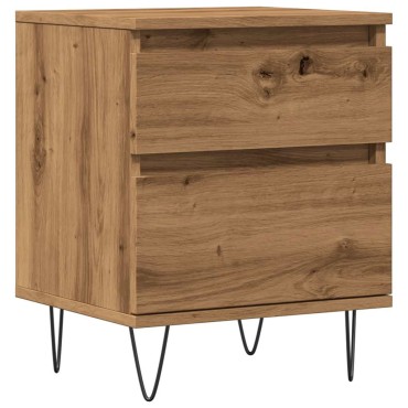 vidaXL Κομοδίνο τεχνίτης Δρυς 40x35x50cm από Επεξεργασμένο Ξύλο 1 τεμ.