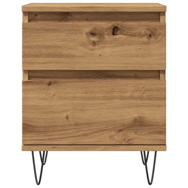 vidaXL Κομοδίνο τεχνίτης Δρυς 40x35x50cm από Επεξεργασμένο Ξύλο 1 τεμ.