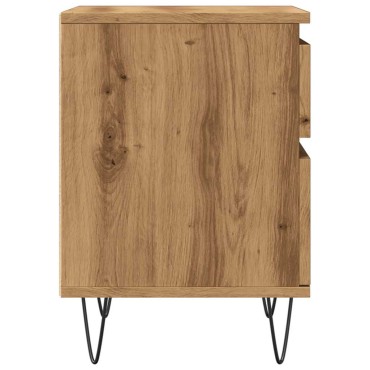 vidaXL Κομοδίνο τεχνίτης Δρυς 40x35x50cm από Επεξεργασμένο Ξύλο 1 τεμ.