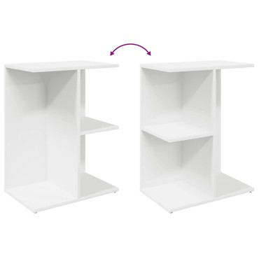vidaXL Κομοδίνα 2 τεμ. Λευκά 46,5x29x61cm από Επεξεργασμένο Ξύλο