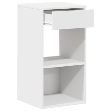 vidaXL Κομοδίνα με συρτάρι 2 τεμ. Λευκό 35x34x66,5cm