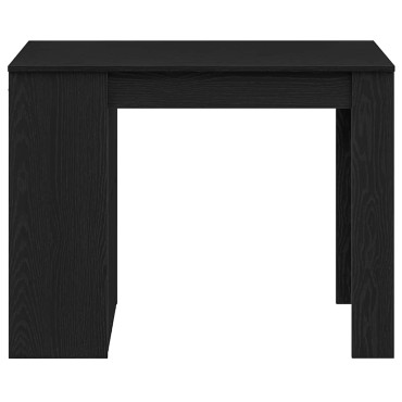 vidaXL Γραφείο με Συρτάρι και Ράφι Μαύρη Δρυ 102x62x77,5cm