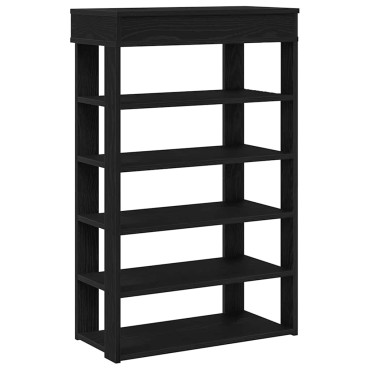 vidaXL Παπουτσοθήκη Μαύρη 60x30x98cm από Επεξεργασμένο Ξύλο