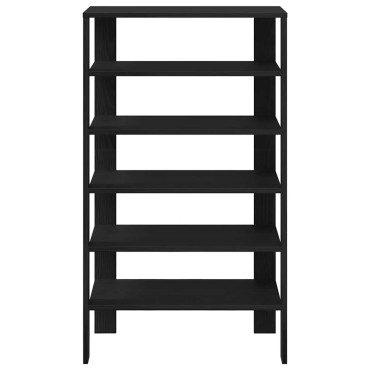 vidaXL Παπουτσοθήκη Μαύρη Δρυς 61x32x105cm από Επεξεργασμένο Ξύλο