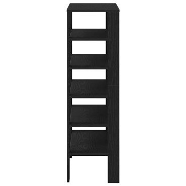 vidaXL Παπουτσοθήκη Μαύρη Δρυς 61x32x105cm από Επεξεργασμένο Ξύλο