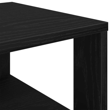 vidaXL Παπουτσοθήκη Μαύρη Δρυς 61x32x105cm από Επεξεργασμένο Ξύλο