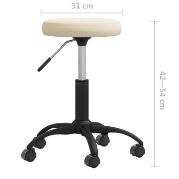 vidaXL Καρέκλα Τραπεζαρίας Κρεμ Βελούδινη 31x(42-54)cm 1 τεμ.