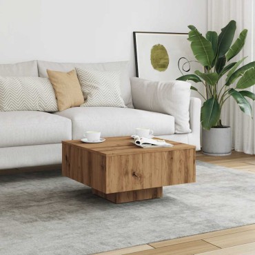 vidaXL Τραπεζάκι Σαλονιού Αρτισιανή Δρυς 60x60x31,5cm Επεξεργασμ. Ξύλο 1 τεμ.