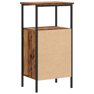 vidaXL Κομοδίνα 2 τεμ. Όψη Παλαιού Ξύλου 41x31x80cm από Επεξ. Ξύλο