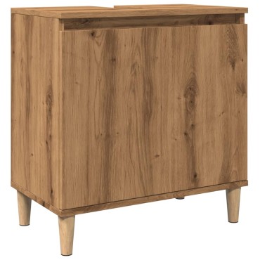 vidaXL Ντουλάπι Νιπτήρα τεχνίτης Δρυς 58x33x60cm Επεξεργασμένο Ξύλο 1 τεμ.