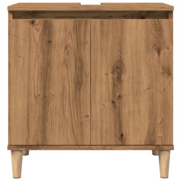 vidaXL Ντουλάπι Νιπτήρα τεχνίτης Δρυς 58x33x60cm Επεξεργασμένο Ξύλο 1 τεμ.