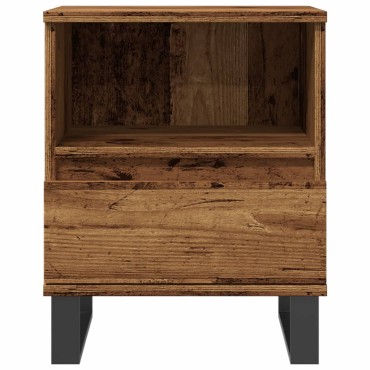 vidaXL Κομοδίνα 2 τεμ. Παλιό ξύλο 40x35x50cm Κατασκευασμένο ξύλο