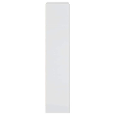 vidaXL Βιβλιοθήκη Γυαλιστερό Λευκό 40x24x109cm Επεξεργασμένο Ξύλο 1 τεμ.