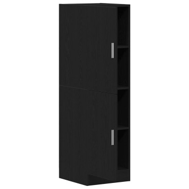vidaXL Στήλη Κουζίνας Μαύρη 38x41,5x131,5cm από Επεξεργασμένο Ξύλο