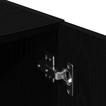 vidaXL Στήλη Κουζίνας Μαύρη 38x41,5x131,5cm από Επεξεργασμένο Ξύλο