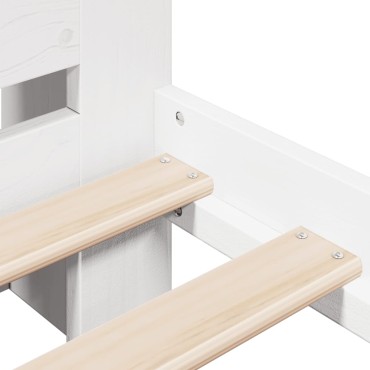 vidaXL Κρεβάτι Βιβλιοθήκη Χωρίς Στρώμα 180x200 εκ Μασίφ Ξύλο Πεύκου