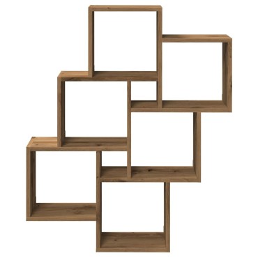vidaXL Ράφι Κύβος Τοίχου Τεχνίτης Δρυς 78x15x93cm από Μοριοσανίδα 1 τεμ.