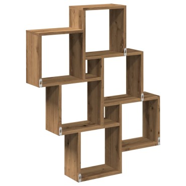 vidaXL Ράφι Κύβος Τοίχου Τεχνίτης Δρυς 78x15x93cm από Μοριοσανίδα 1 τεμ.