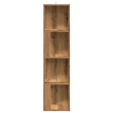 vidaXL Γωνιακό Έπιπλο Τεχνίτης δρυς 33x33x132cm από Επεξεργ. Ξύλο