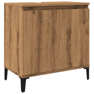 vidaXL Ντουλάπι Νιπτήρα τεχνίτης Δρυς 58x33x60cm Επεξεργασμένο Ξύλο 1 τεμ.