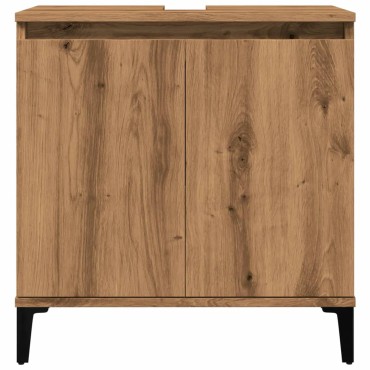 vidaXL Ντουλάπι Νιπτήρα τεχνίτης Δρυς 58x33x60cm Επεξεργασμένο Ξύλο 1 τεμ.
