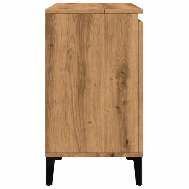 vidaXL Ντουλάπι Νιπτήρα τεχνίτης Δρυς 58x33x60cm Επεξεργασμένο Ξύλο 1 τεμ.