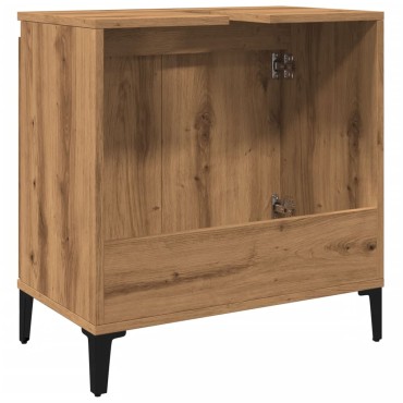 vidaXL Ντουλάπι Νιπτήρα τεχνίτης Δρυς 58x33x60cm Επεξεργασμένο Ξύλο 1 τεμ.