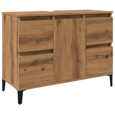 vidaXL Ντουλάπι Νιπτήρα τεχνίτης Δρυς 80x33x60 εκ 1 τεμ.