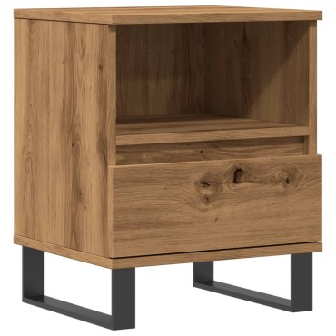vidaXL Κομοδίνο τεχνίτης Δρυς 40x35x50cm από Επεξεργασμένο Ξύλο 1 τεμ.