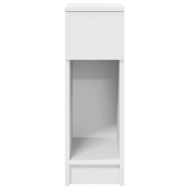 vidaXL Κομοδίνα με συρτάρι 2 τεμ. Λευκό 20x36x60cm