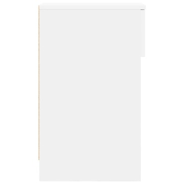 vidaXL Κομοδίνα με συρτάρι 2 τεμ. Λευκό 20x36x60cm
