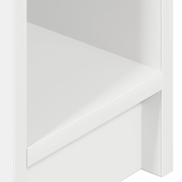 vidaXL Κομοδίνα με συρτάρι 2 τεμ. Λευκό 20x36x60cm