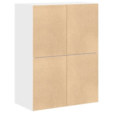 vidaXL Ντουλάπια με 2 συρτάρια 2 τεμ. Λευκό 60x31x40cm