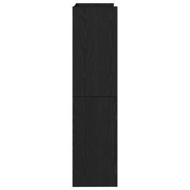 vidaXL Παπουτσοθήκη Μαύρη 60x25x100cm από Επεξεργασμένο Ξύλο