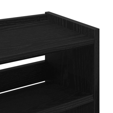 vidaXL Παπουτσοθήκη Μαύρη 60x25x100cm από Επεξεργασμένο Ξύλο