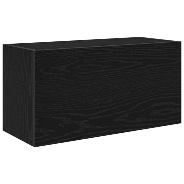 vidaXL ντουλάπι τοίχου μπάνιου μαύρο 60x25x30cm κατασκευασμένο ξύλο