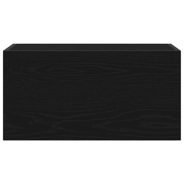vidaXL ντουλάπι τοίχου μπάνιου μαύρο 60x25x30cm κατασκευασμένο ξύλο