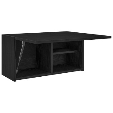 vidaXL ντουλάπι τοίχου μπάνιου μαύρο 60x25x30cm κατασκευασμένο ξύλο