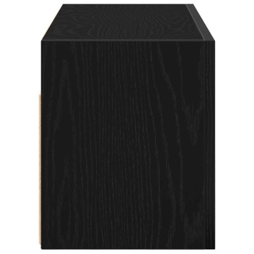vidaXL ντουλάπι τοίχου μπάνιου μαύρο 60x25x30cm κατασκευασμένο ξύλο