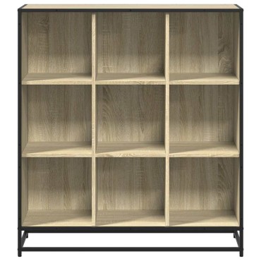 vidaXL Βιβλιοθήκη Sonoma Δρυς 97,5x33x107,5cm Επεξεργ. Ξύλο & Μέταλλο 1 τεμ.