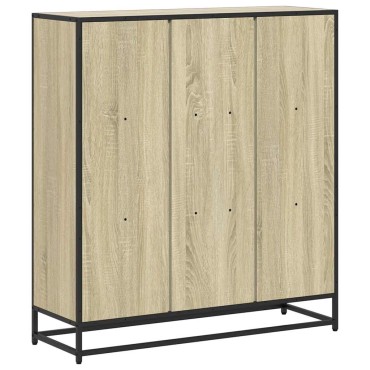 vidaXL Βιβλιοθήκη Sonoma Δρυς 97,5x33x107,5cm Επεξεργ. Ξύλο & Μέταλλο 1 τεμ.
