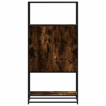 vidaXL Highboard Καπνιστή δρυς 68x35x139cm Κατασκευασμένο ξύλο 1 τεμ.