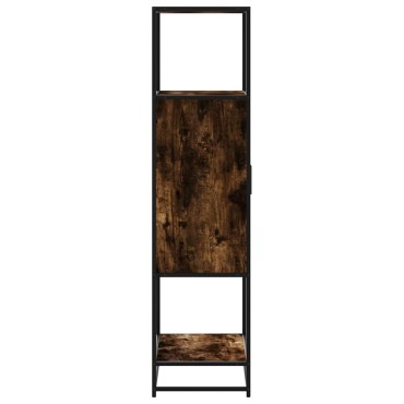 vidaXL Highboard Καπνιστή δρυς 68x35x139cm Κατασκευασμένο ξύλο 1 τεμ.
