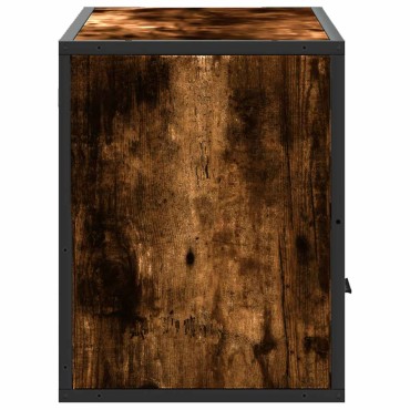 vidaXL Έπιπλο Τηλεόρασης Καπνιστή Δρυς 80x31x39,5cm Επεξ.Ξύλο/Μέταλλο